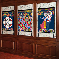 Earth Family Cloth Art Hanging Painting School Kindergarten Arrangement Ethnic Wind Hung Bu Minjuku Hotel Wall Decoration Painting Tapestry