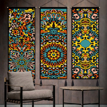 Bed and breakfast decoration Ethnic style texture hanging cloth Inn decoration Hanging painting hall Bedroom room wall decoration cloth tapestry