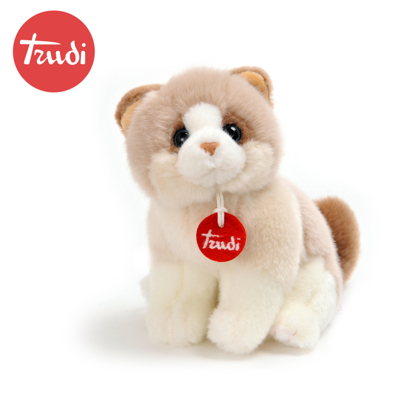 Italian Trudi Off-White Cat Doll Cat Plush Toy Cute Doll Kidsren's Birthday Gift Doll