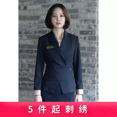 Duozhi professional suit female 2021 new fashion temperament interview suit hotel front desk overalls suit autumn and winter
