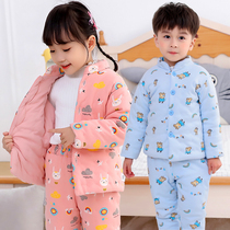 Baby handmade cotton cotton coat cotton pants suit small and medium children winter thickened warm cotton jacket infant childrens clothing cotton clothes