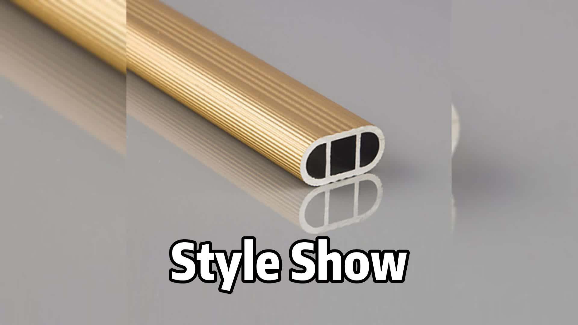 Toco Closet Rod Connector Closet Rod Center Support Oval Profile Steel Tube Wardrobe Oval Pipe