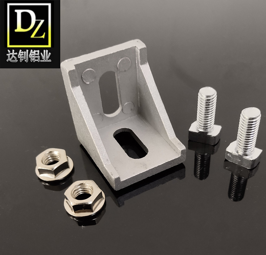 Aluminium extruded material 2020 3030 4040 4040 4590100100 4545 8080 8080 60 corner fitting angular code suit