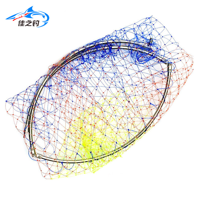 Thép không gỉ carbon dip net có thể gập lại dip net bắt lưới đánh cá giải trí cá net thiết bị đánh cá ngư cụ cung cấp túi lưới