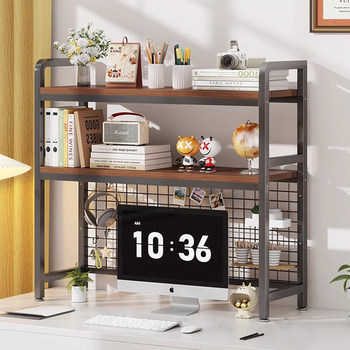 Desktop hole plate storage rack multi-layer iron art station organization rack desk storage student computer desk desk desk bookshelf