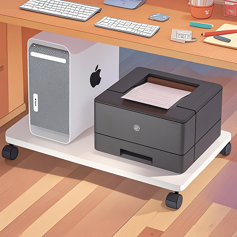 Office printer storage rack workstation desk