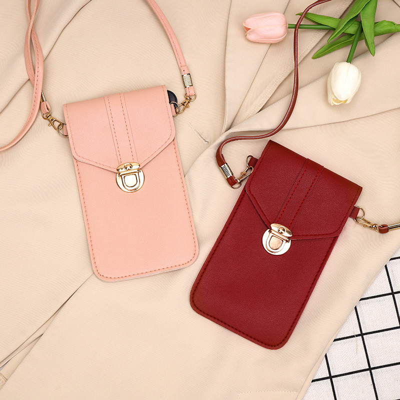 Women's ins Cross-Body Bag, Travel Touch-Screen Mobile Phone Mini Storage Bag, Shopping, Fashionable and Casual One-Shoulder Small Backpack