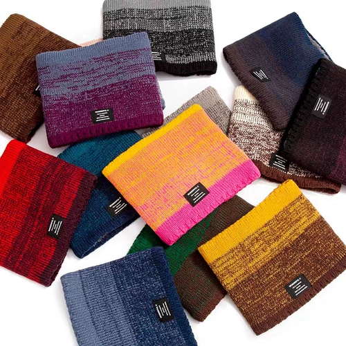 Трендовый универсальный трикотажный шарф, демисезонная маска, утепленный дорожный удерживающий тепло мужской шарф-платок