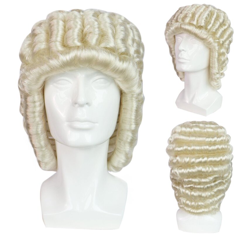 Judge Baroque European and American Court Lawyer Stage Performance Cosplay Wig Shein Amazon Temu Cross-Border E-Commerce Judge Baroque European and American Court Lawyer Stage Performance Cosplay Wig Shein Amazon Temu Cross-Border E-Commerce