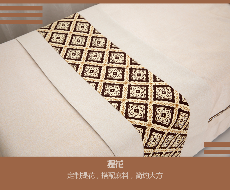 Beauty khăn trải giường gia đình bốn người Trung Quốc tối giản theo phong cách vườn giường massage SPA thẩm mỹ viện bộ trải giường chuyên dụng cao cấp của tinh khiết - Trang bị tấm ga giường spa đẹp