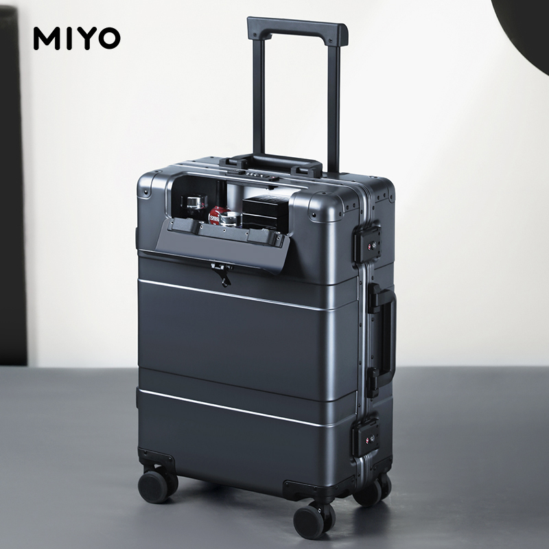 Miyo All-Aluminum Magnesium Alloy Suitcase for Men 24inch Front-Opening Trolley Case for Travel 20inch Password Lock Carry-On Suitcase for Women Miyo All-Aluminum Magnesium Alloy Suitcase for Men 24inch Front-Opening Trolley Case for Travel 20inch Password Lock Carry-On Suitcase for Women