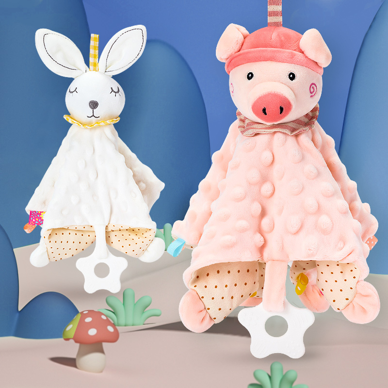 American baby's pacifist towel for three months baby toys can eat sleep can bite newborn child reassuring artifact