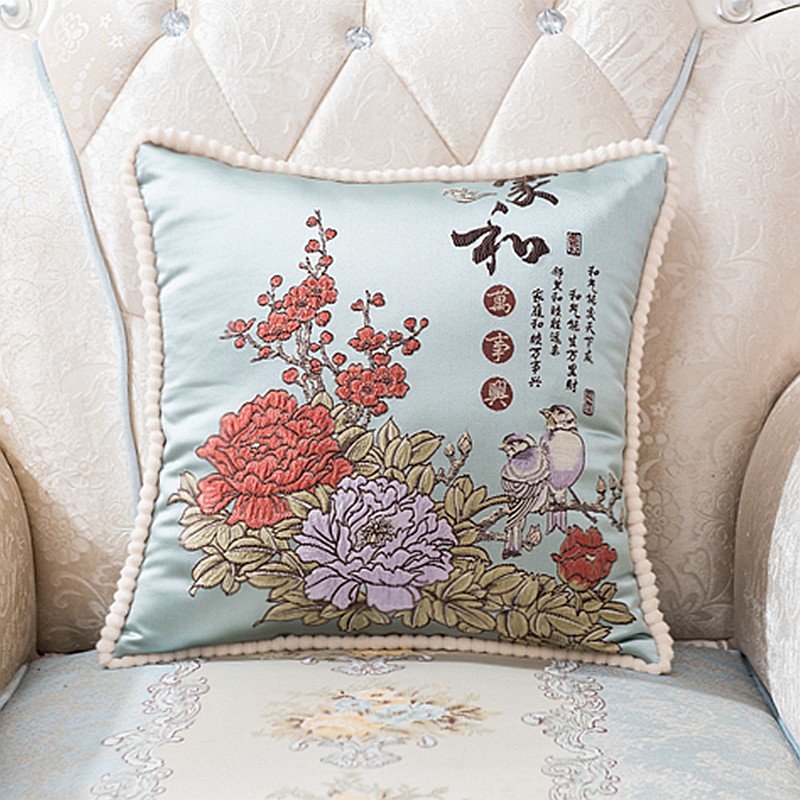 Sofa Bắc Âu đệm gối hình chữ nhật phòng khách hộ gia đình đầu gối lớn gối châu Âu trở lại cặp chăn gối văn phòng 2 trong 1