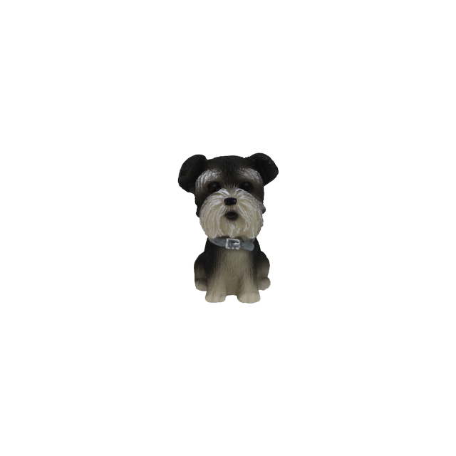 Mini Schnauzer car ornament desktop healing doll model simulation cute creative puppy decoration
