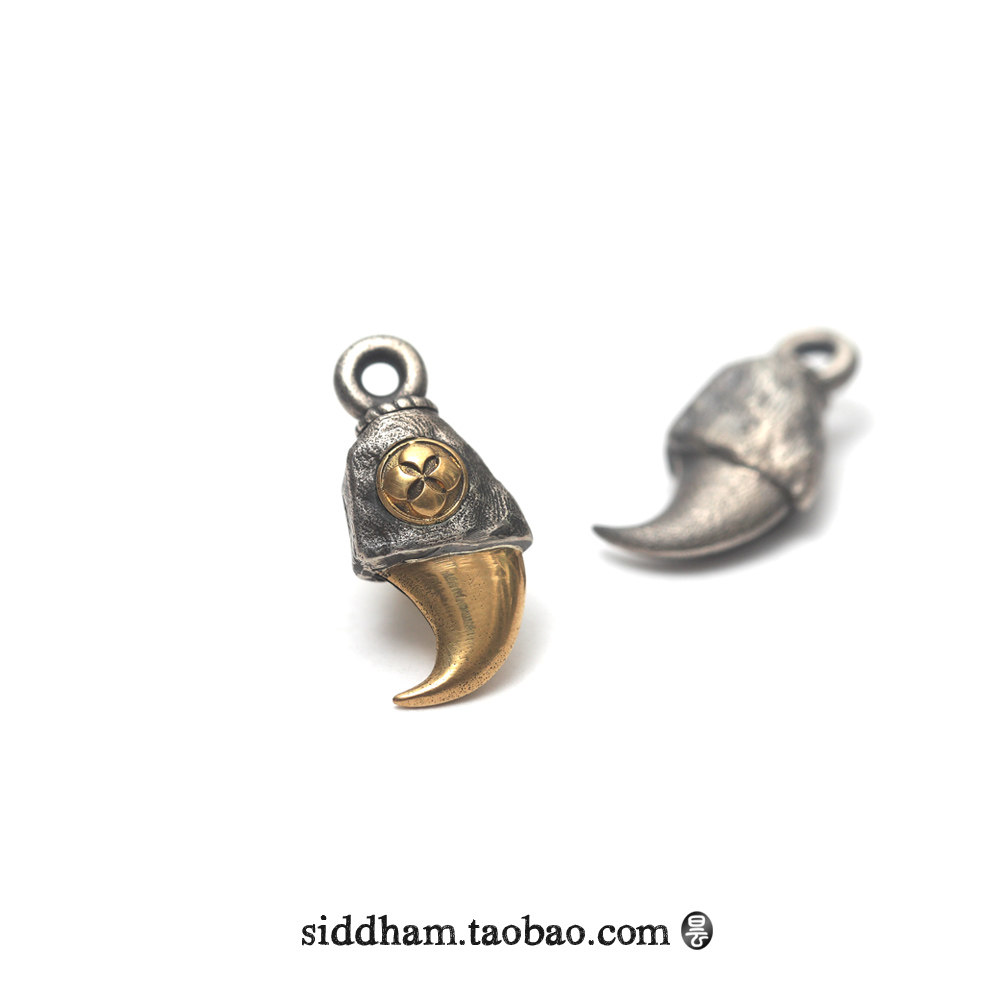 Know in the pan ~ 925 silver Gold Awakening Lion Claw Big Cat Paws Pendant Pendant Side Hanging pendant Necklace Bracelet Bracelet Handstring Accessories-Taobao