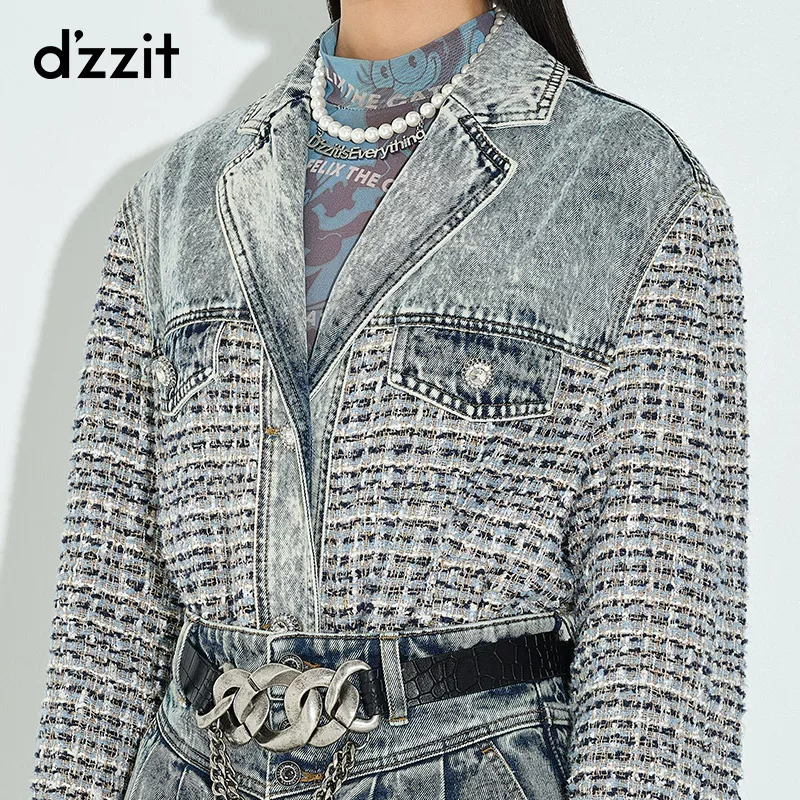 Джинсовое пальто спринговое, куртка, oversize, 3D