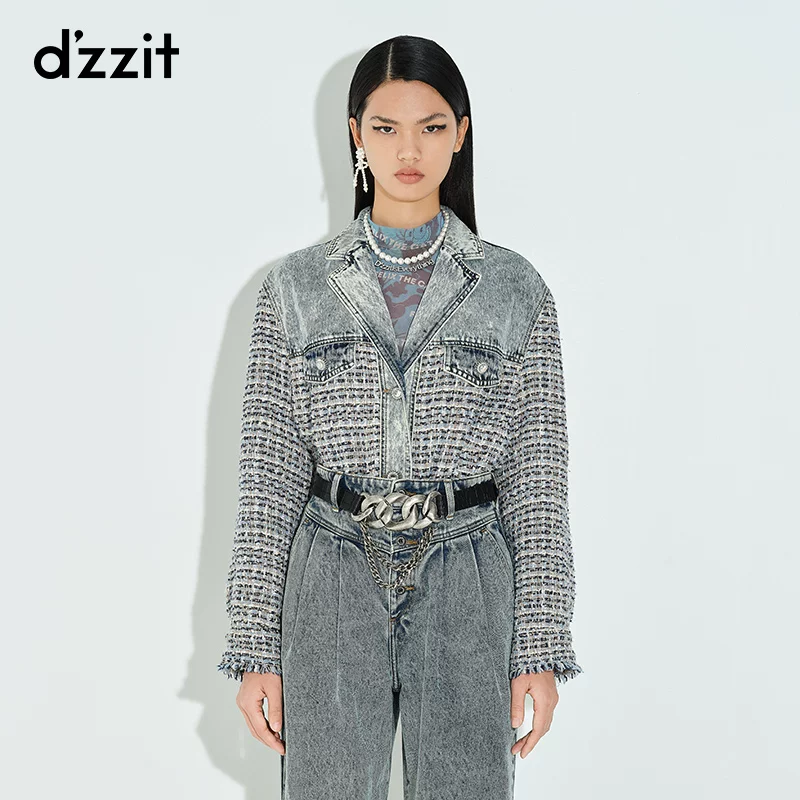 Джинсовое пальто спринговое, куртка, oversize, 3D
