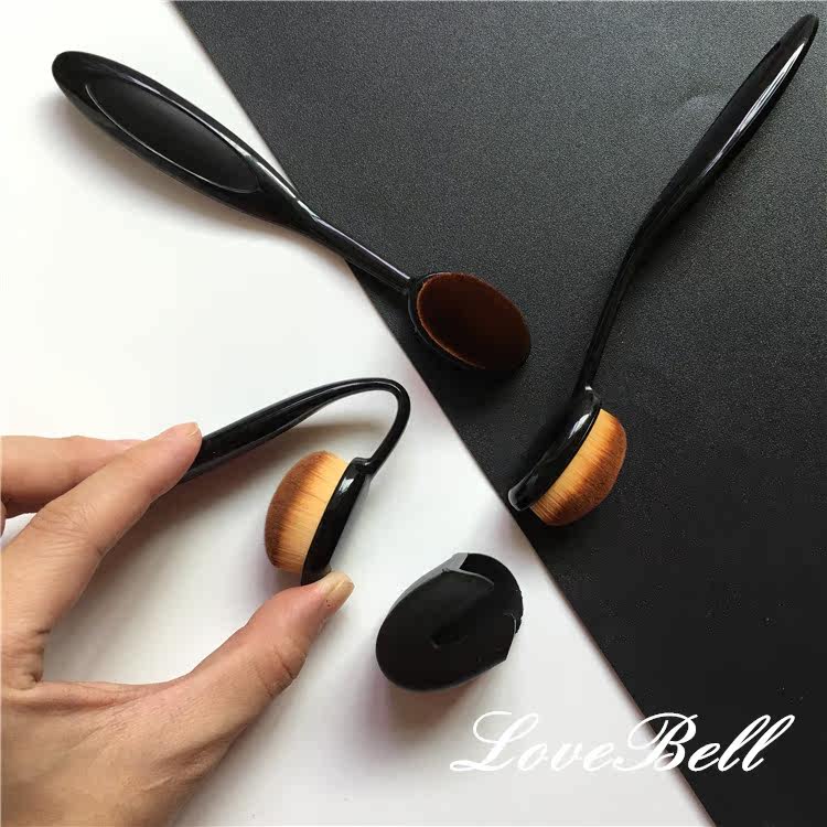 LoveBell 牙刷粉底刷 bb霜刷 洗脸刷 初学者不吃粉带盖软毛化妆刷
