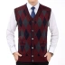 Áo vest cổ chữ V 40 tuổi 50 ông bố và chú mặc áo len 60 tuổi đan zzs giản dị