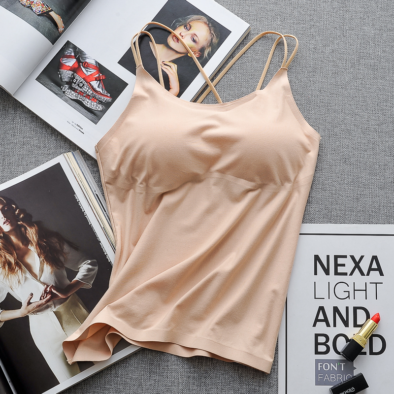Áo yếm cotton dài một mảnh với phần đệm ngực mỏng quấn ngực ống phía dưới làm đẹp trở lại đồ lót chống sáng áo lót nữ cao cấp