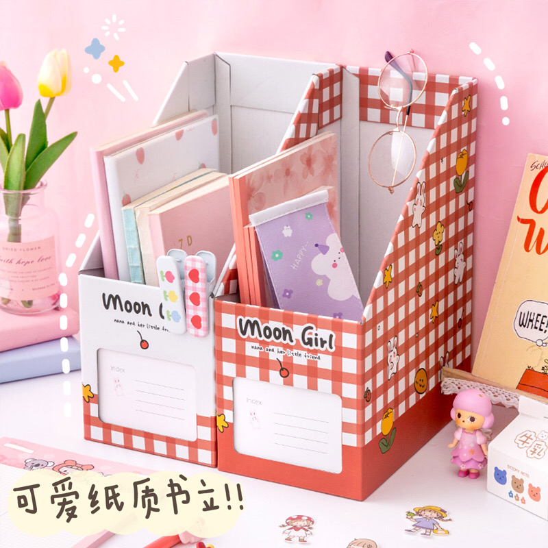 Desktop Storage Box Book Stand Students Paper Bookshelves Book Racks Ins Office station Divinity Good Things