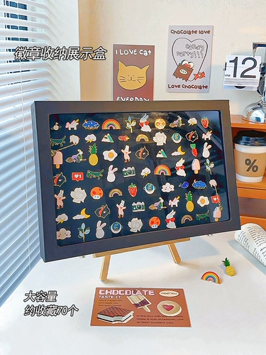 Металлический значок, стенд, прозрачная фоторамка, настольная брошь, коробка для хранения