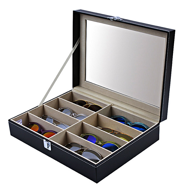 Mengran watch glasses storage box multi-grid sunglasses counter display finishing box household drawer jewelry box large capacity