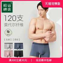 Matsuyama Cotton Shop Mens Underwear Summer Thin Breathable 120 Modal Antibacterial Intraceless Boxer Shorts Men