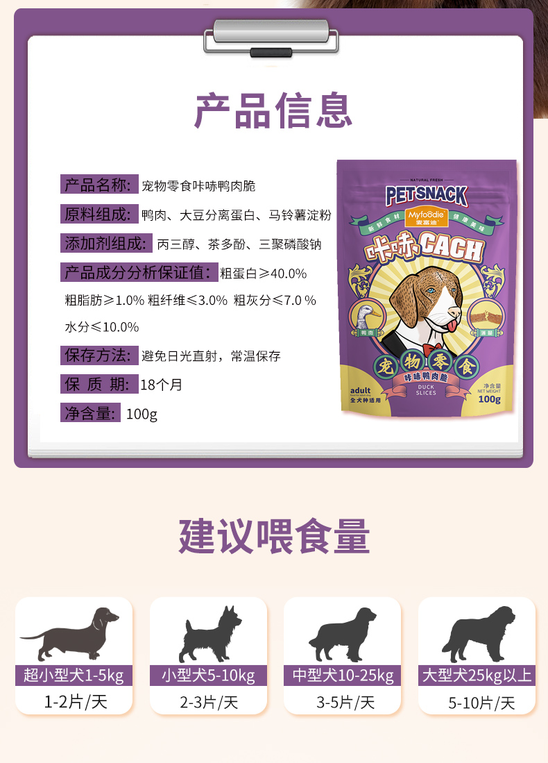 Mai Fudi chó ăn nhẹ thịt vịt giòn 100g chó nhỏ Jin Mao Teddy huấn luyện chó ăn nhẹ gà và vịt khô - Đồ ăn vặt cho chó thức ăn cho chó smartheart