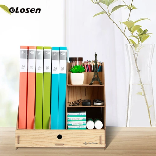 Деревянная большая коробка для хранения для документов, деревянные канцтовары, универсальная система хранения