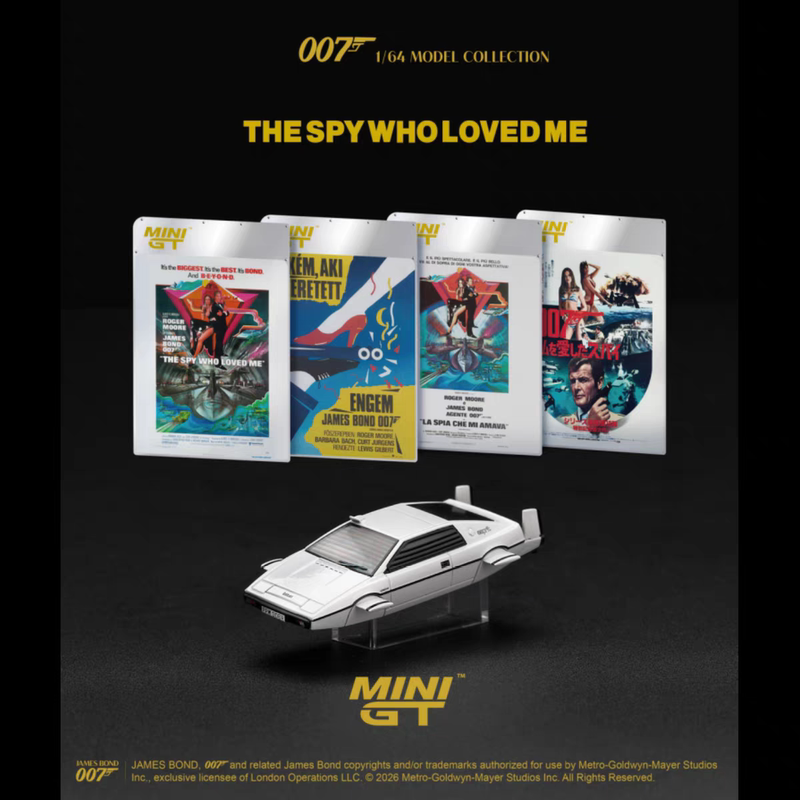Mini Gt 1:64 Lotus Esprit S1 Movie 007 Series Alloy Car Model # 920