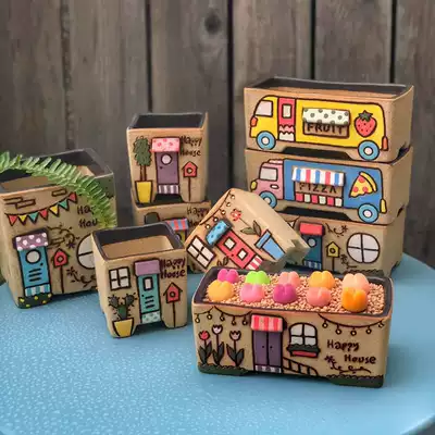 Planting Mystery (handmade flowerpot A) planting small mystery live room flowerpot one thing A big fat