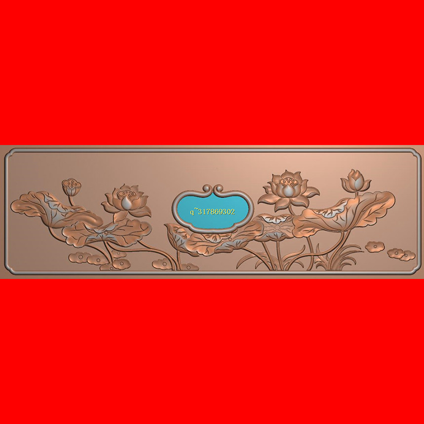 Fine carving new lotus peony chrysanthemum drawer handle TV cabinet bookcase wardrobe antique rack tea table carving