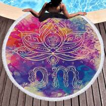 INS Mandala Bohemian round beach towel Seaside paving Outdoor sports travel shawl wrap skirt floor mat