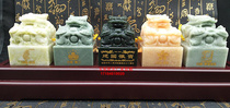 Special Offer Chinese Happy Reunion Five-color Jade Seal Total 3kg Five Famous Jade