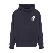 EMPORIO ARMANI Armani 2024 Autumn New Mens Cotton Hooded Bulldog Embroidered Sweatshirt