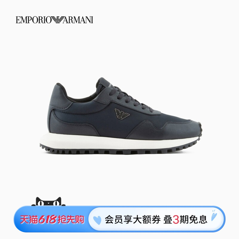Emporio Armani/Armani Spring and Summer Men's Light Outdoor Thick-Soled Low-Top Lace-Up Sports Casual Shoes Emporio Armani/Armani Spring and Summer Men's Light Outdoor Thick-Soled Low-Top Lace-Up Sports Casual Shoes