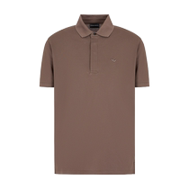 EMPORIO ARMANI Armani mens elegant solid color cotton lapel short-sleeved Polo shirt official