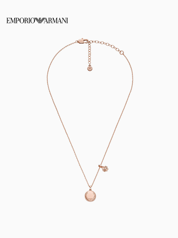 [New Year Gift] Emporio Armani/Armani's New Autumn and Winter Women's Four-Leaf Clover Tag Necklace