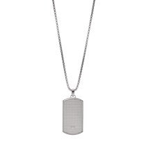 EMPORIO ARMANI Amari Men and women Lesbian Couple Nail Mark Type Pendant Box Chain Necklace Official