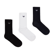 EMPORIO ARMANI Armani 2024 new autumn and winter mens three-pair cotton mid-calf socks set