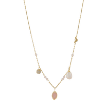EMPORIO ARMANI Armani Ms. Elegant Intellectual Cross Chain Pearl Pavé Pendant Necklace Official