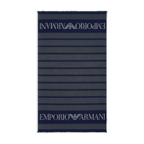 EMPORIO ARMANI Amari 2024 printemps mâle et femelle coton oreilles de plage jacquard serviettes de plage