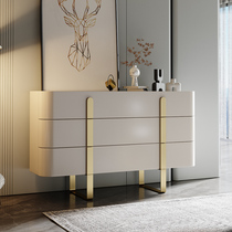 Light and luxurious cockpit entrance to the house In the living room Home modern minimalist ivory white bedroom drawer containing lockers