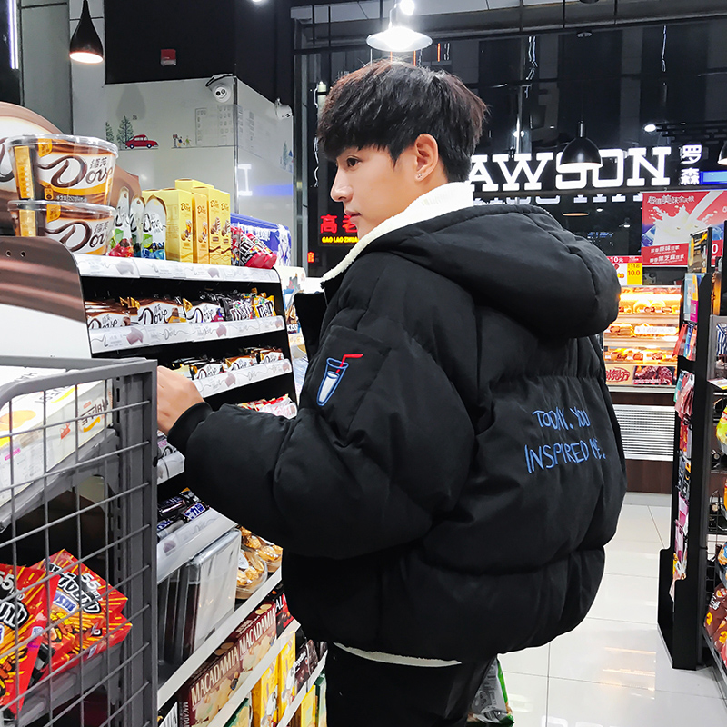 Bread clothes men's winter coat 2020 new thickened cotton coat trend short cotton clothes students handsome quilted jacket