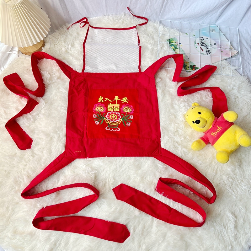 Freshmen Full Moon Jiqing Guangdong Traditional red Baby Four Seasons Pure Cotton Four Paws Baby Strap Coaxing Va God Instrumental-Taobao