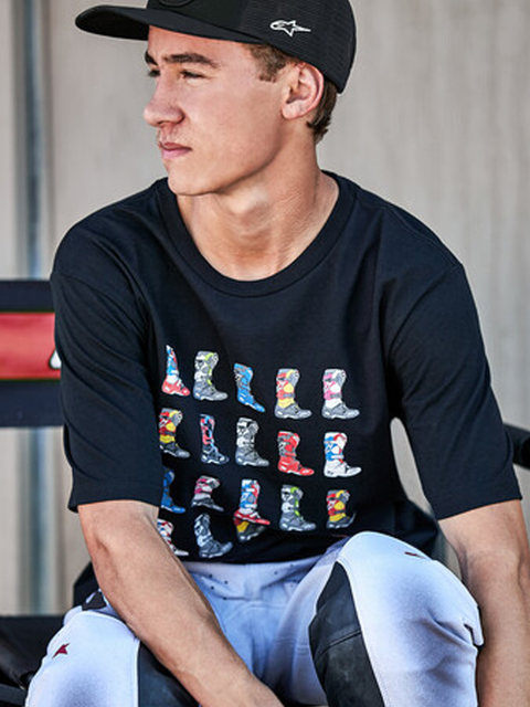 Alpinestars/A Star T-Shirt Short-Sleeved Pure Cotton Cycling Sports T-Shirt Off-Road Motorcycle Short-Sleeved Racing T-Shirt