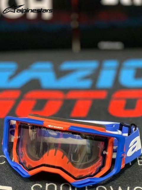 Alpinestars Off-Road Cycling Goggles Motorcycle Helmet Goggles Anti-Fog Downhill Mountain Bike Glasses for Men