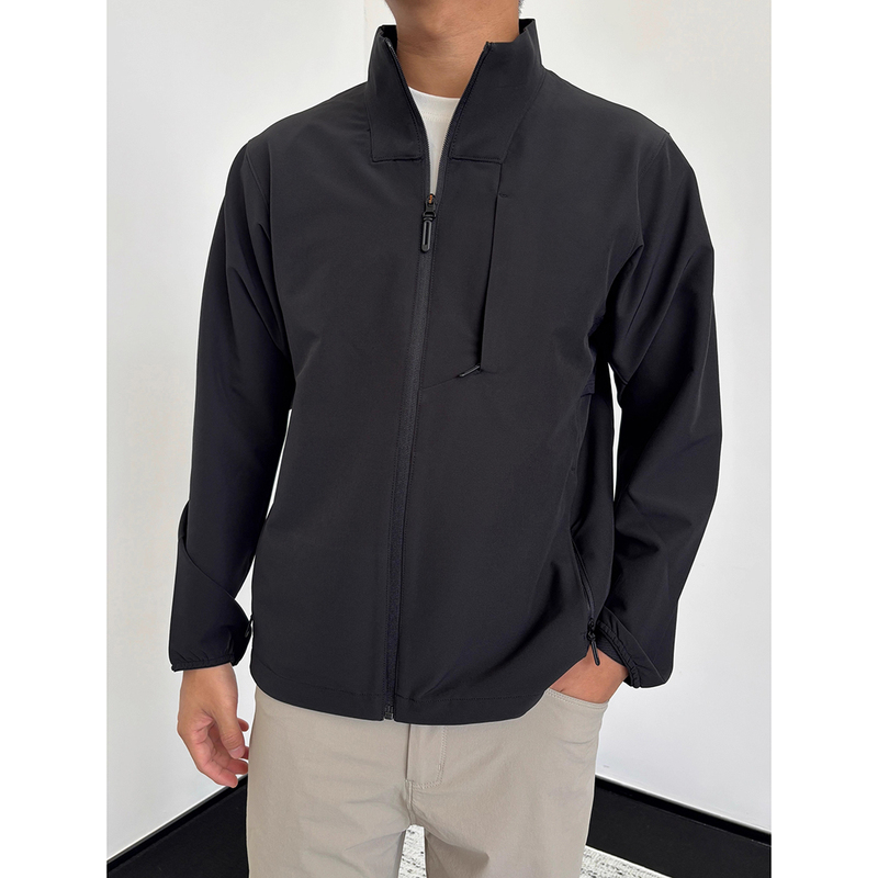 Grozny American-Style Sj Soft Shell Lu Same Style Jacket with Stand Collar, Casual Sports Outdoor Thin Jacket for Men, Spring and Autumn