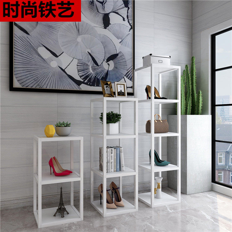 Clothing store flowing water platform decorative window display display shelf Nakajima display table cabinet high and low storage table bag rack